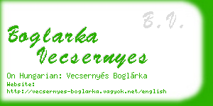 boglarka vecsernyes business card